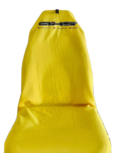 Single Yellow AXS Aussie made & owned Throw over -Slip on seat cover